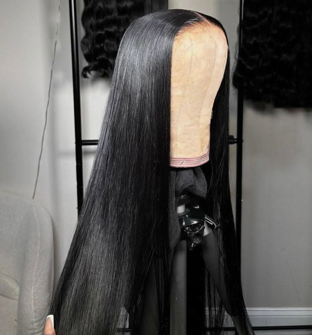 Raw Burmese 13x6 human hair wig (straight) 200 density
