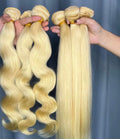 #613 platinum blonde human hair bundles