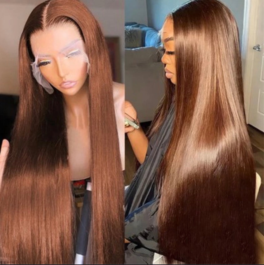 Raw Burmese 13x6 human hair wig (straight) 200 density