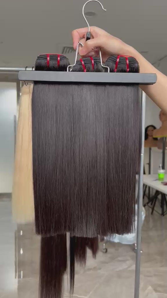 Burmese human hair bundles (straight)